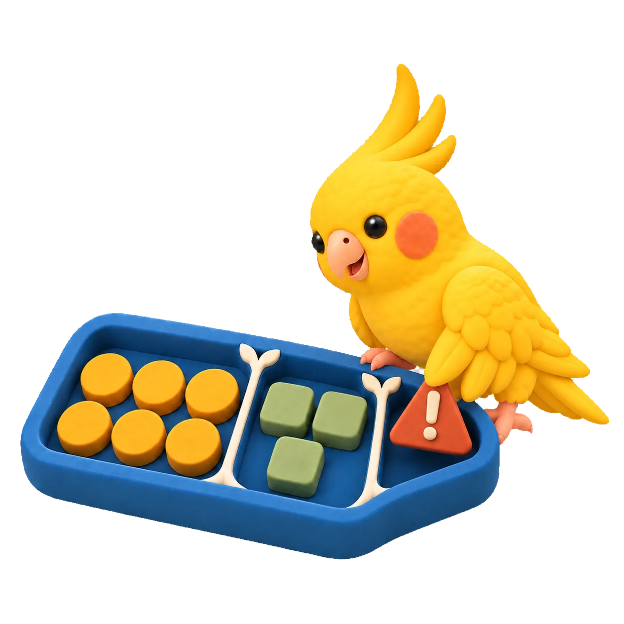 A cockatiel organizes varied benchmark cases to represent common and exceptional conditions.