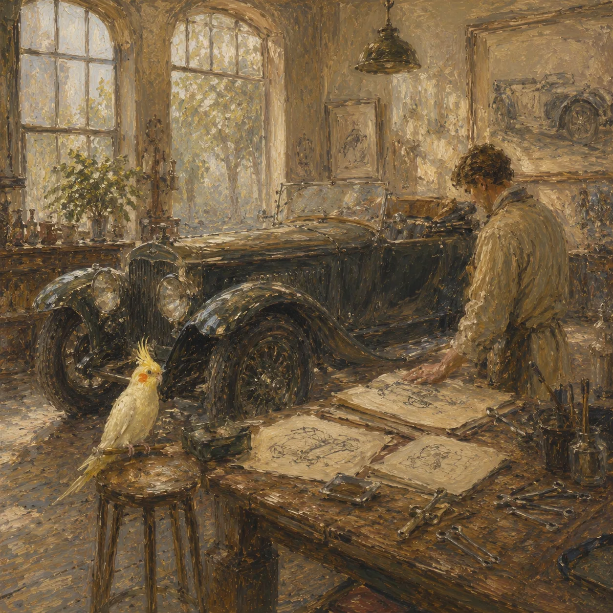 An impressionist engineering studio
